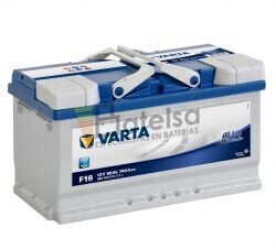 Batera VARTA 12 Voltios 80 Ah Blue Dynamic 580 400 074 Ref.F16 EN 740A 315X175X190