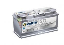 Batera VARTA START-STOP 12 Voltios 105 Ah Silver Dynamic AGM 605 901 095 Ref.H15 EN 950A 393X175X190