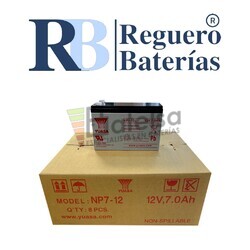 Batera Yuasa NP7-12 12V 7A Caja 8U F1 4.80mm