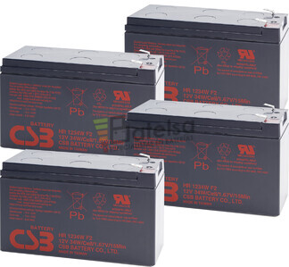 Bater�as de reemplazo CSB HR1234WF2 para SAI ( Pack 4 Bater�as )
