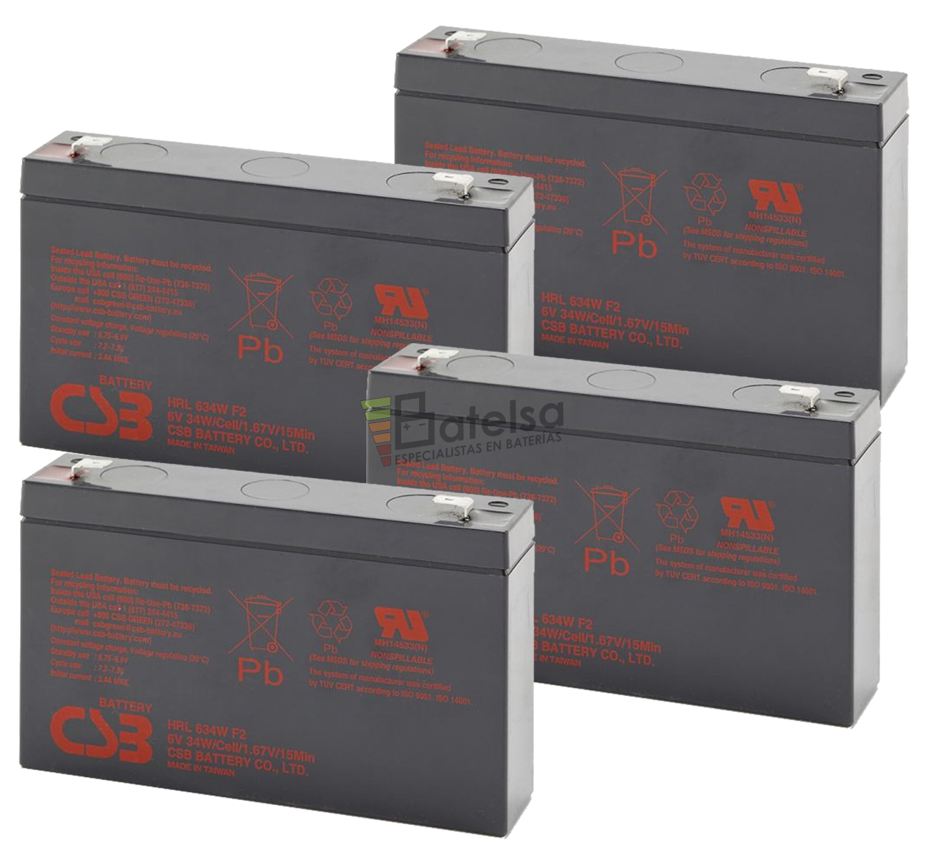Batteria Al Piombo Gel First Power 12V 18Ah Per UPS APC RBC7 - VdS, Dimensioni 181x76x167 Mm