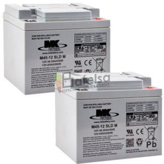 Bateras MK M45-12SLD M 12 Voltios 45 Amperios