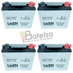 Bateras Moto Elctrica 48 Voltios 22 Amperios LVH12-88W