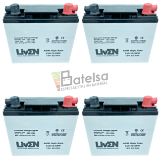 Bateras Moto Elctrica 48 Voltios 22 Amperios LVH12-88W