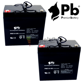 Bateras para Bruno Cub 46 de GEL 12V 55A