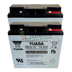 Bateras para silla de ruedas 12 Voltios 22 Amperios YUASA