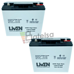 Bateras Scooter 12 Voltios 22 Amperios LVH12-88 Liven Battery