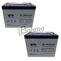 Bateras Scooter 12 Voltios 80 Amperios GEL PBCG12-80
