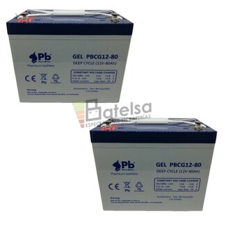 Bateras Scooter 12 Voltios 80 Amperios GEL PBCG12-80
