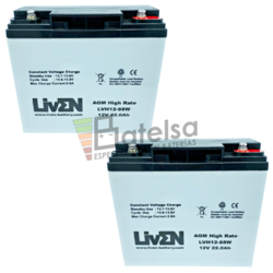 Bateras Silla 12 Voltios 22 Amperios LVH12-88 Liven Battery