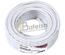 Bobina de cable coaxial de antena blanco 20m