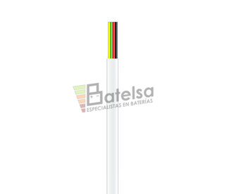 Bobina de cable telefnico plano 4 hilos 100m, Blanco