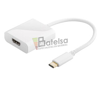 Cable adaptador USB C 3.1 Macho a Hembra HDMI 4K, 0.2m