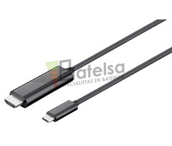 Cable adaptador USB C 3.1 Macho a Macho HDMI 4K, 1.8m