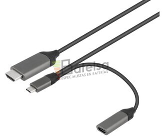 Cable adaptador USB C 3.1 Macho y Hembra a HDMI 4K, 2 metros