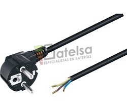 Cable alimentacin Schuko acodado CEE7/7 a hilos sueltos 1.8 metros