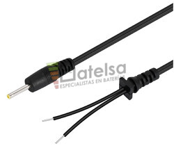 Cable con jack hueco para baja tensin salida 2.5x0.75x12.0mm