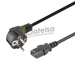 Cable de alimentacin Schuko acodado CEE7/7 a IEC320-C13 2.5 metros