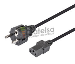 Cable de alimentacin Schuko recto CEE7/7 a IEC320-C13 2 metros