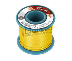 Cable flexible 0,5mm, cobre estaado, Amarillo 25m