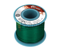 Cable flexible 0,5mm, cobre estaado, Verde 25m