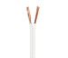 Cable para altavoz 2x.075mm, Blanco polarizado 20m