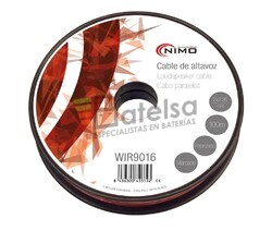 Cable para altavoz 2x0.35mm, Rojo-Negro 100m