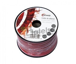 Cable para altavoz 2x0.75mm, Rojo-Negro 100m