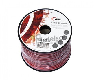 Cable para altavoz 2x0.75mm, Rojo-Negro 100m