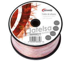 Cable para altavoz 2x0.75mm, Transparente polarizado 100m