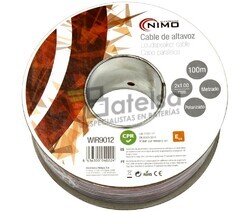 Cable para altavoz 2x1.0mm, Rojo-Negro 100m