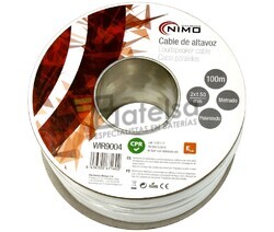 Cable para altavoz 2x1.5mm, Blanco polarizado 100m