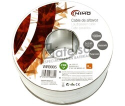 Cable para altavoz 2x2.5mm, Blanco polarizado 100m