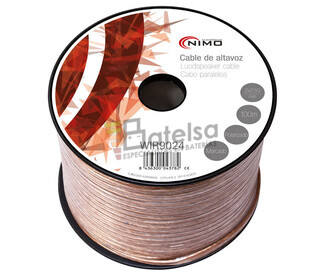 Cable para altavoz 2x2.5mm, Transparente polarizado 100m