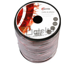 Cable para altavoz 2x4.0mm, Rojo-Negro 100m