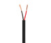 Cable para altavoz redondo, Negro 100m