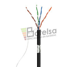 Cable para datos FTP Cat.5e rgido exterior, 100m