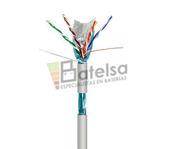 Cable para datos FTP Cat.5e rgido interior, 100m