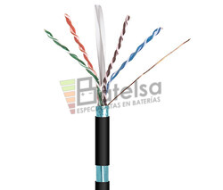 Cable para datos FTP Cat.6 rgido exterior, 100m