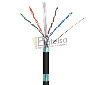 Cable para datos FTP Cat.6 rgido exterior, 100m