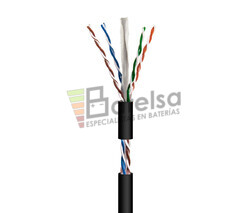 Cable para datos UTP Cat.6 rgido exterior, 100m