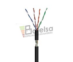 Cable para datos UTP Cat5e COBRE, rgido exterior, 305M