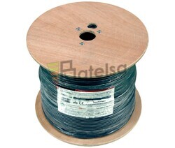 Cable para micrfono estreo, Negro 500m