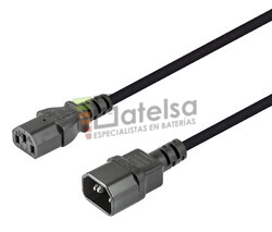 Cable prolongador de red macho-hembra IEC320 2 metros