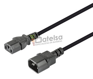 Cable prolongador de red macho-hembra IEC320 2 metros