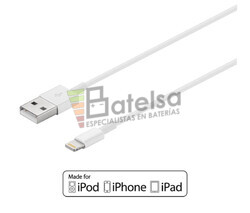 Cable USB-A 2.0 a Apple Lightning iPhone5/6/7, iPad4 0.5 metros