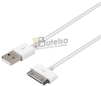 Cable USB-A 2.0 macho a iPod 30 pines carga y datos 1 metro