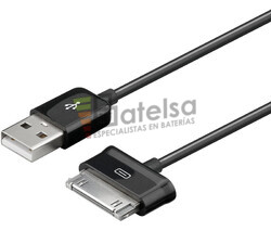 Cable USB-A 2.0 macho a SAMSUNG Galaxy Tab 1.2 metros