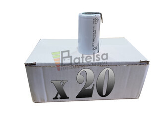 Caja 20 Bateras Sub-c 1.2 Voltios 2 Amp C-Lengetas para taladros