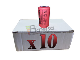 Caja de 10 Bateras Sub-C recargables 1.2 Voltios 2.100 mah sin Lengetas